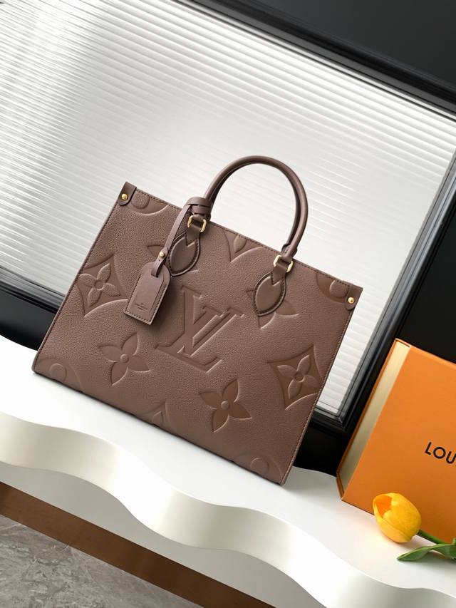 动态变码芯片 顶级原单加强版 Louisvuittonm45494M45495M12967巧克力色Onthego 中号手袋 本款 Onthego 中号 Tote