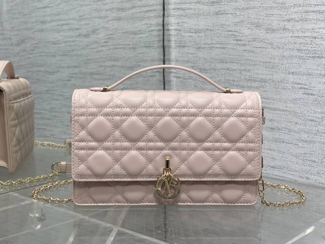原厂 配全套包装 胭脂粉现货砖柜最新中号珍珠链条手拿包，标志性的藤纹格，经典的字母吊饰，别致的手柄设计，搭配柔软的羊皮，优雅又时尚，亮点在于绝美的链条，令整个包