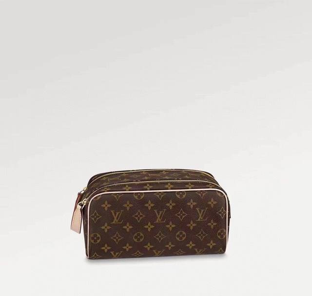 变码芯片M46354 黑花 M46696蜡皮 N40127黑格 M44494老花 顶级原单 本款 Dopp Kit 盥洗袋选用 Monogram Eclipse