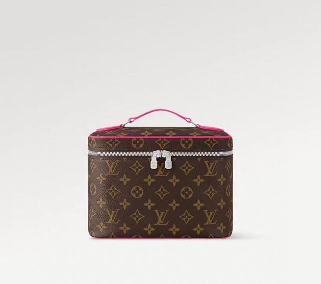 顶级原单，变码芯片M12667绿色 M12668蓝色M12671大红 M14886玫红本款 Nice Bb 化妆包取材经典 Monogram 帆布，为镶边、顶部