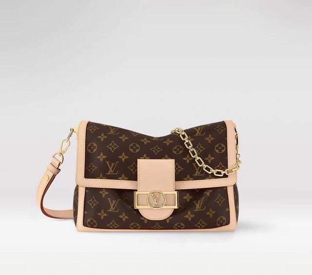 M25209黑色 M25048橙色 M25050白色 M47149老花 顶级原单 本款 Dauphine Soft 中号手袋出自创意总监 Nicolas Ghe