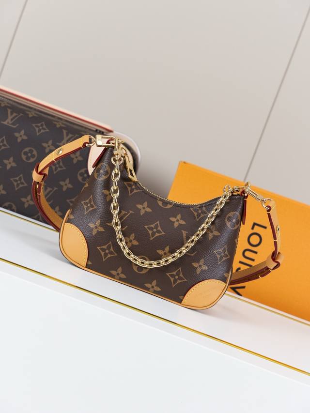 动态163C01芯片 M25519 老花 顶级原单 独家背景实拍 本款 Nano Boulogne 手袋以经典 Monogram 帆布致意品牌传承，再借撞色皮革