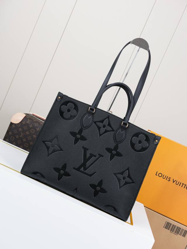 动态163C01芯片 M44925黑压花41 顶级原单 独家背景实拍 Onthego 手袋以 Monogram Empreinte Giant 压纹软皮革呈现经