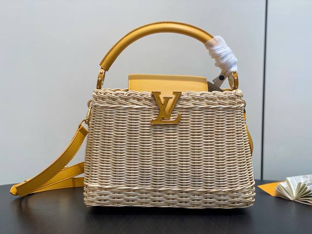 原单精品 M11617黄色编织 全皮Cap那英款 Capucines Bb 手袋 M11617 棕色 M24976 黄色 编织 本款 Capucines Bb