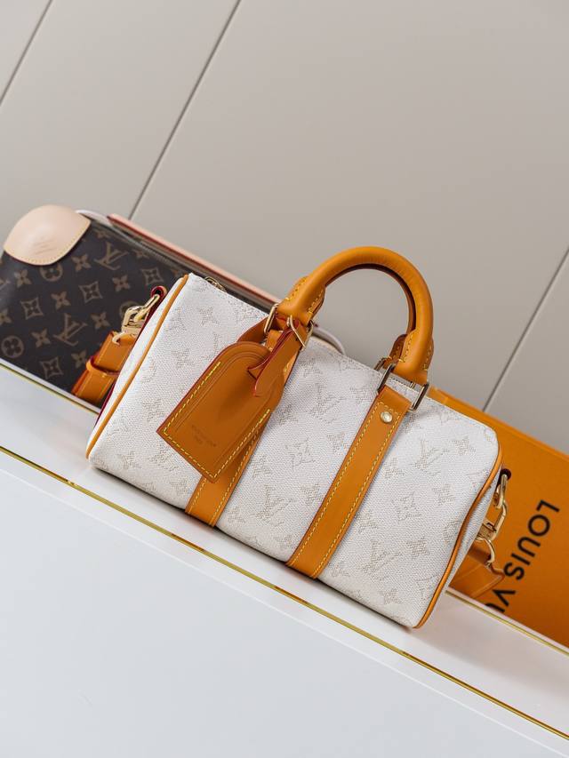 动态163C01芯片 M15076白花 顶级原单 独家背景实拍 本款 Keepall BandoulièRe 25 手袋取材 Monogram Heritage