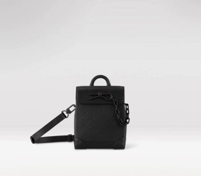 210C1变码芯片 顶级原单 M82772全皮压花黑 M82774黑花本款 Nano Steamer 手袋取材 Monogram Eclipse 帆布，以袖珍尺