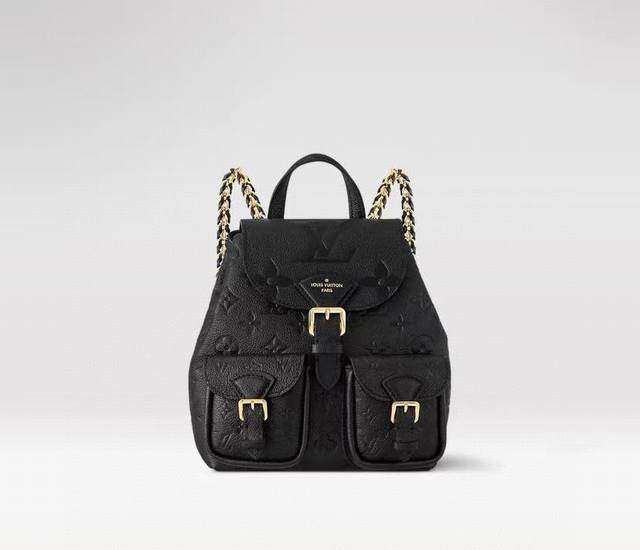 动态163芯片M47072黑色 M47106奶白 M47074粉色 顶级原单本款 Backup 双肩包取材 Monogram Empreinte 牛皮革，低调铺