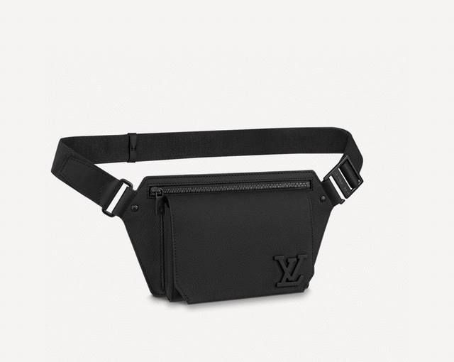 M57081 独家原单 全新 Lv Aerogram 单肩包以细腻粒面牛皮革塑造极简设计，令潮流人士解放双手，搭配金属 Lv 标识和源自品牌传统硬箱的肩带。钝角