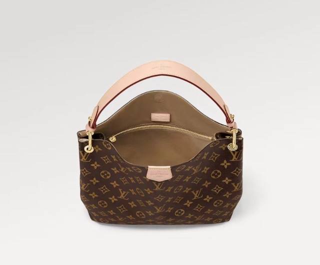 小号M43700老花玫红 M43701老花杏N44044非格红 N42249白格粉 N42232白格杏 顶级原单 经典 Monogram 帆布版 Gracefu