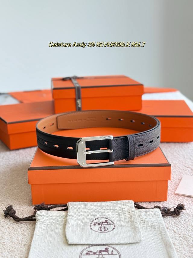 爱马仕 意大利进口头层镂空荔枝纹牛皮配平纹底，搭配真空电镀亮面纯铜针扣，官网新款，专柜有售，市场顶级品质，支持验货配送全套专柜包装，宽度 3.2Cm