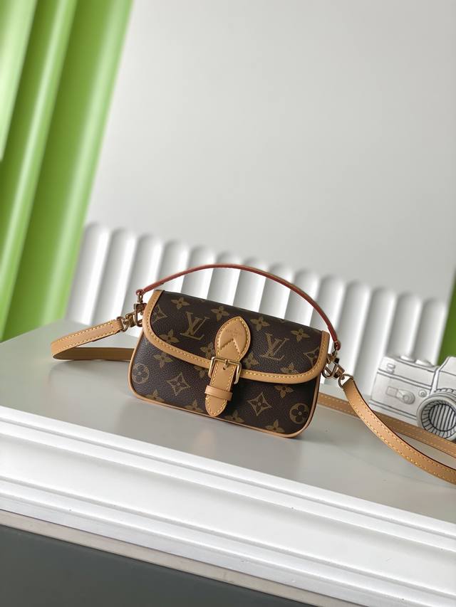 正品级 M83298 19×10.5×6Nano Diane 迷你法棍包顶级原单 变码芯片