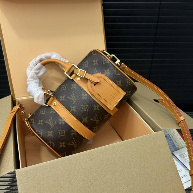 Louisvuitton 路易威登 Lv Keepall 25 系列手袋 印花手提斜挎包 单肩包 实物拍摄 原厂原版面料 配送防尘布袋 折叠礼盒 15 X 25
