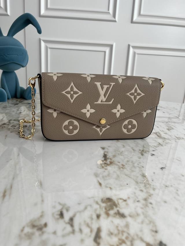 顶级原单 独家实拍 M64064 黑色压花M80482黑印 M69977卡其印M14227灰印M15968新色Pochette FéLicie 链条包 由Mon