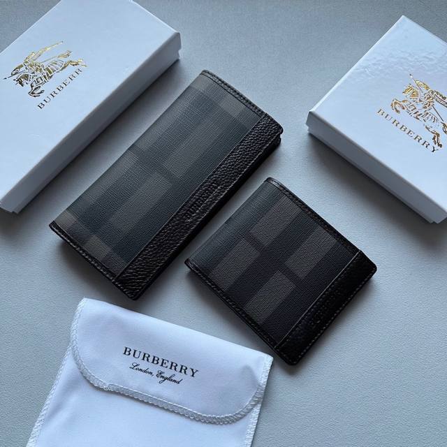 短 长 颜色 黑色尺寸 短12X10长19X10 巴宝莉长短款对折一比一进口牛皮配Pvc手感无敌男女通用