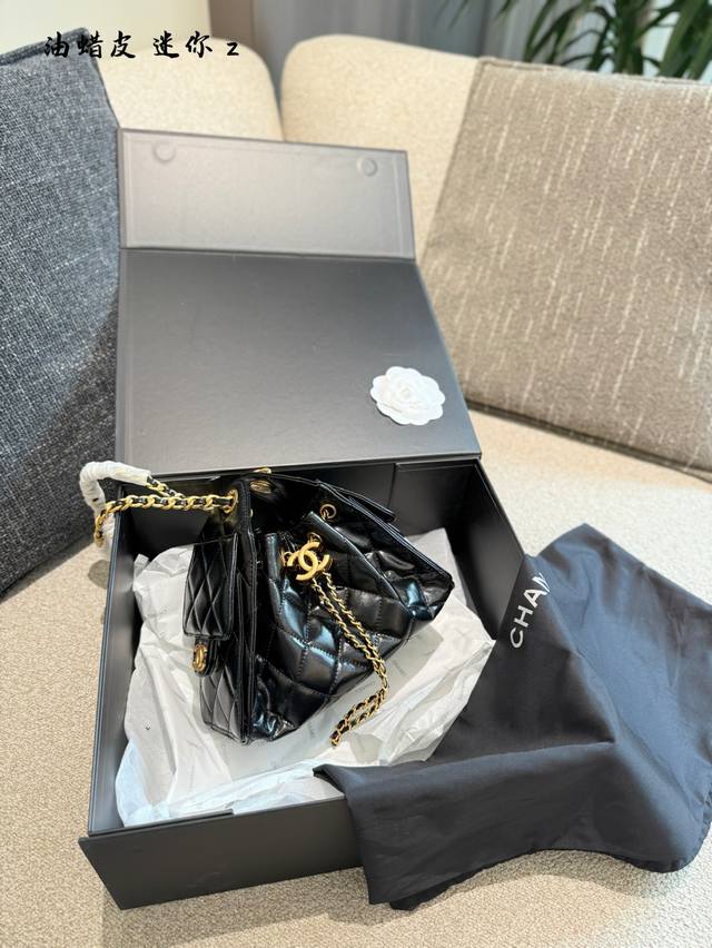 Chanel 迷你Hobo 20Cm油蜡皮牛皮 盒子包装