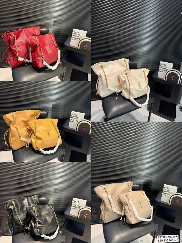 大号 小号 配盒子 圣罗兰新品Jamie手袋，松弛有度的时尚，Ysl新品Jamie大号手袋，手袋的精致设计，不仅能够完美收纳你的日常所需，更是一种生活态度的展现