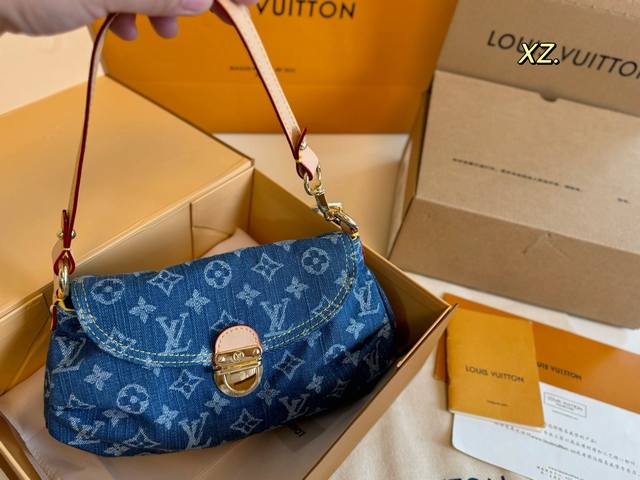 配盒 Size：25×15Lv路易威登中古Vintage丹宁牛仔元宝腋下包又时尚又复古的感觉～没有刻板的感觉松弛感巨佳搭配上更是无比时尚的系列