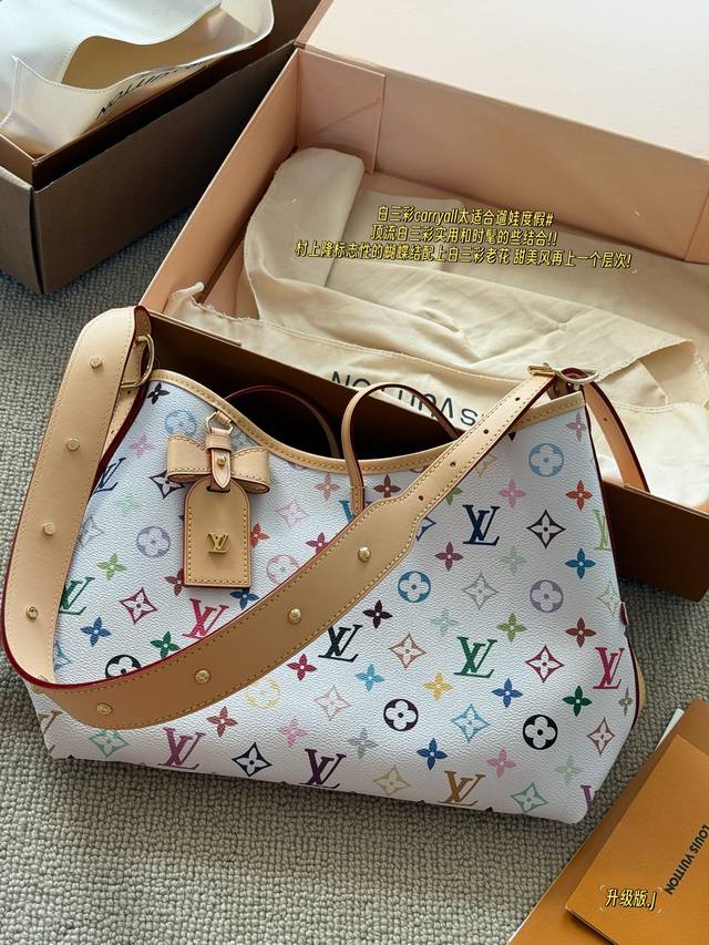 升级版 配盒 Size：30*20Cml家 Carryall白三彩！你也太会了吧白三彩限时回归好好看好想自留