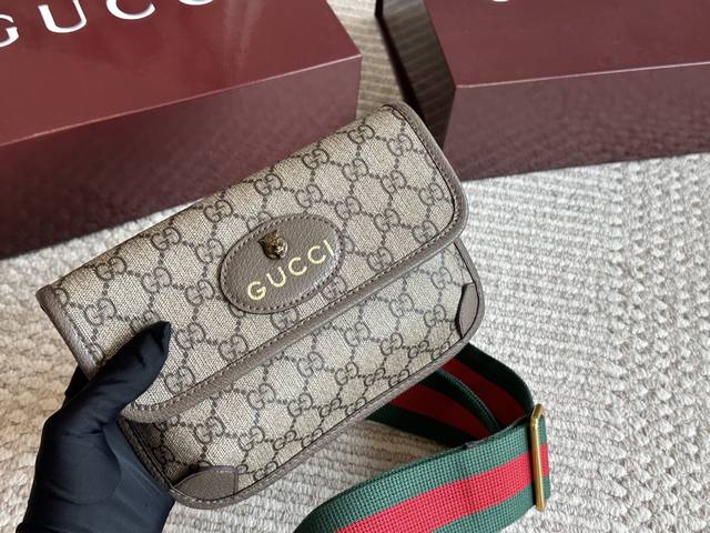 配盒Size：20*13Cm原单Gg虎头 单肩包赶紧抢 看好每个细节虎头五金 洗水标自己细品