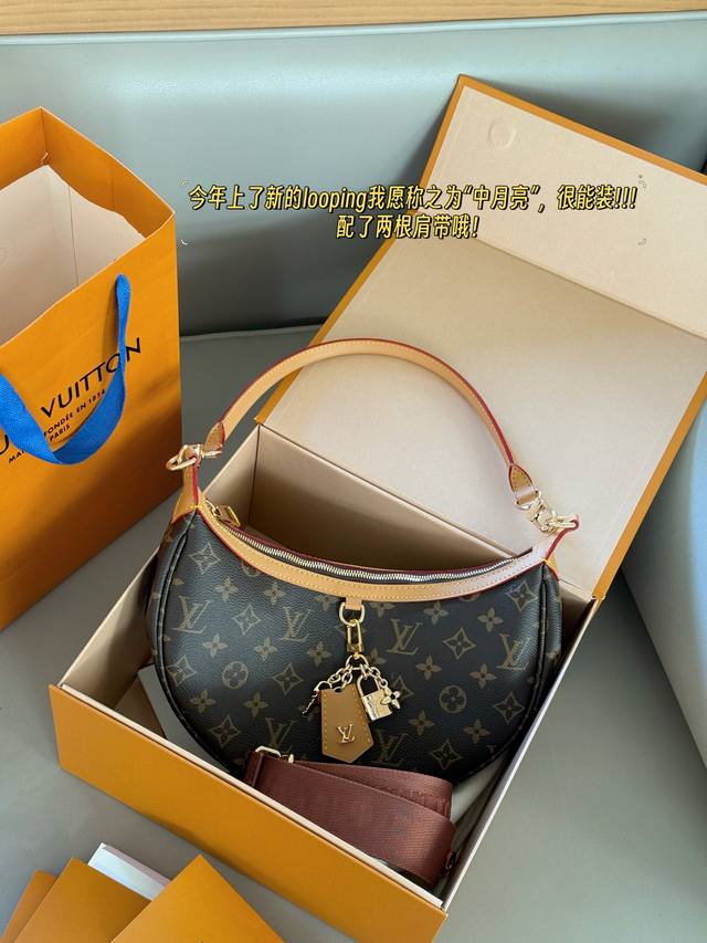 配盒Size：上宽28*16Cml家 中月亮 Loop 谁能拒绝 的 中月亮”真真香！真真香手提斜挎腋下Get多种背