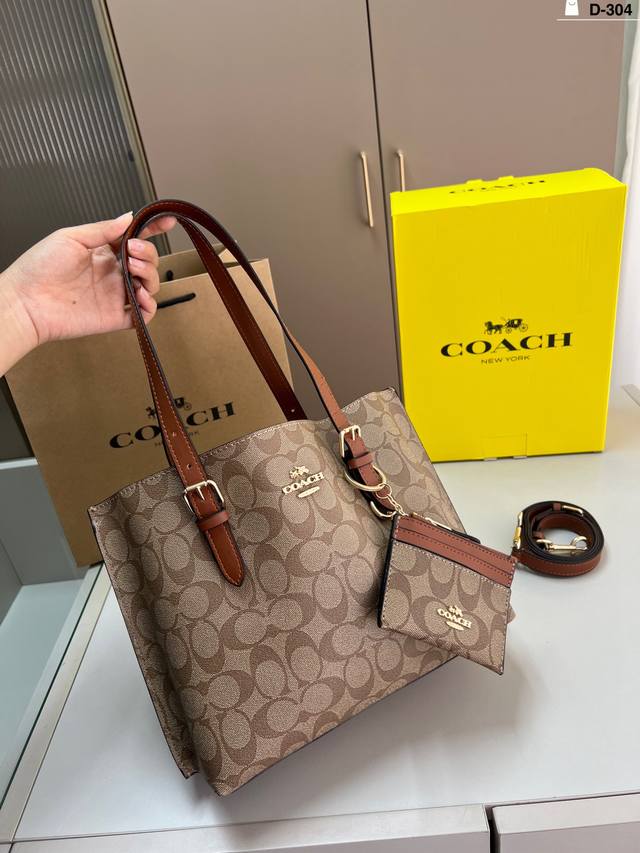 配卡包 Coach蔻驰托特‘‘Coach经典的Mollie Tote 包型内层分隔 立体造型搭配 也是百搭的D-304尺寸25×21飞机盒