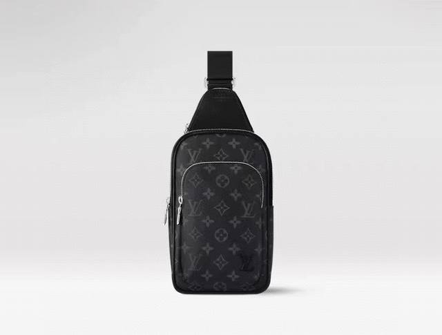 163C01 芯片 顶级原单 头层 M47137黑花对版质量 M11703灰花本款 Avenue 小号单肩包选用 Monogram Eclipse 涂层帆布，以