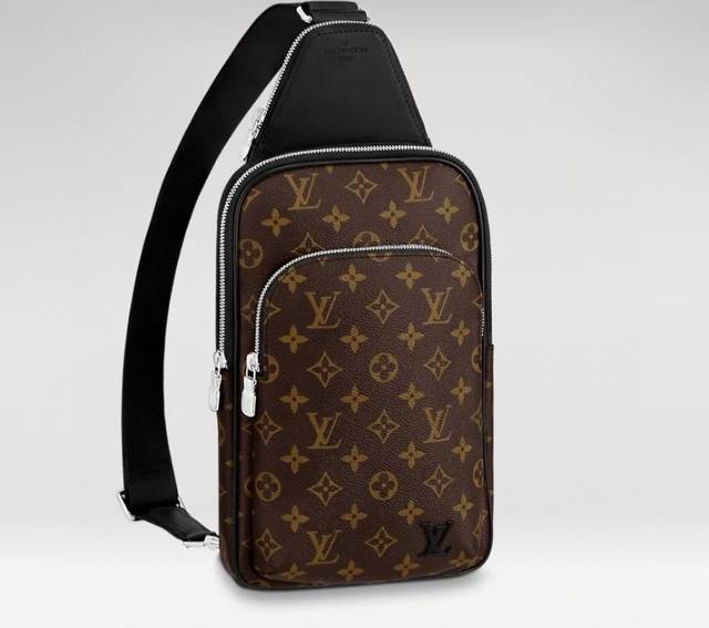 163C01 芯片 顶级原单 M46327老花 N45302黑格本款 Avenue 单肩包取材 Damier Graphite 帆布，为正面外袋点缀路易威登巴黎