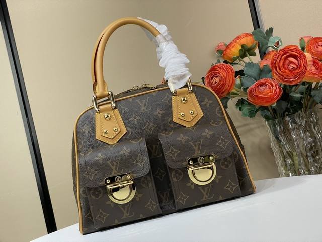 顶级原单 中古曼哈顿手提袋 M40026 老花 一款都市感很强的包包，利落的手提款设计大小适中 恰到好处提升气场的金属扣独立坚韧中依旧保留一份法式的优雅感 增加