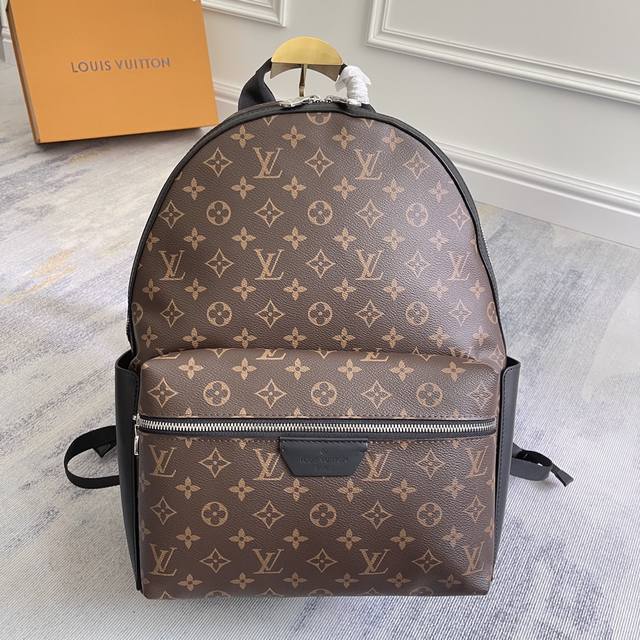 独家定制实拍顶级原单 加强版 半钢五金 变码动态芯片 M22545中号本款 Discovery 中号双肩包以 Monogram Eclipse 帆布和金属件彰显