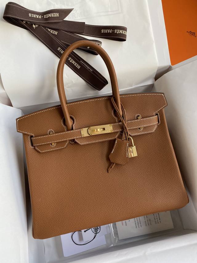 Birkin 25 30 35Cm,1000 1100 1200,进口Togo皮 金棕 金银扣 现货 Birkin 25 30 35Cm,1000 1100 1200,进口Togo皮 金棕 金银扣 现货