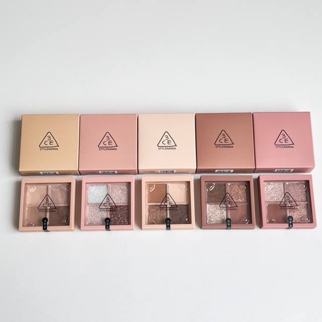 3Ce四色眼影3.2G 一比一质量5色 1#Flat Call燕麦拿铁 2#Diamond Glint粉钻盘 3#Almond Fudge杏仁盘 4#Casua