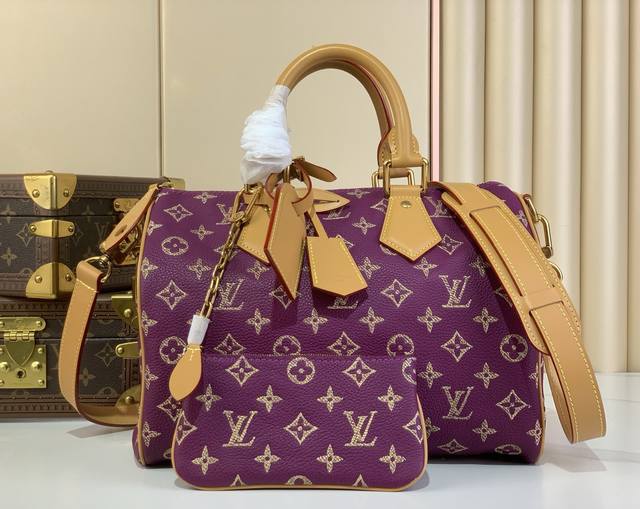 Speedy P10 BandoulièRe30 手袋 M14064紫色 全皮刺绣 本款 Speedy P10 BandoulièRe 30 Monogram Speedy P10 BandoulièRe30 手袋 M14064紫色 全皮刺绣 本款 Speedy P10 BandoulièRe 30 Monogram