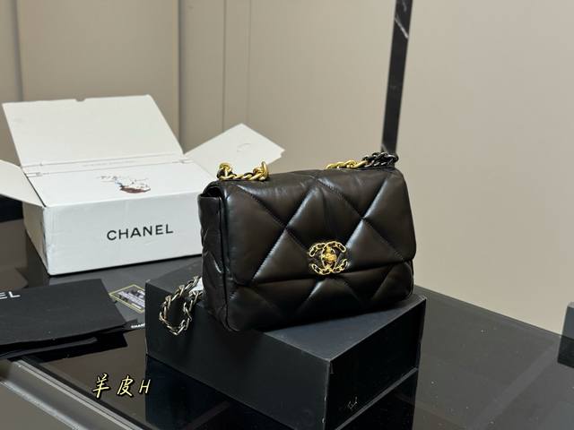 配折叠盒飞机盒 Size: 25Cm 香奈儿19Bag 性价比做到最优 皮料再次升级 质感高级 顶级原版皮