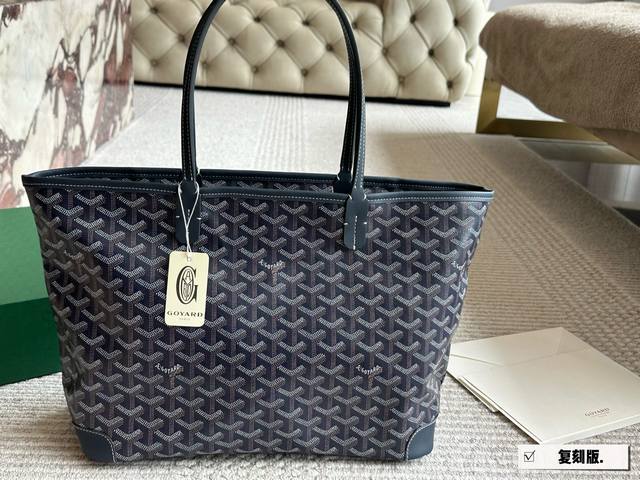 复刻版 拉链 Size：30 23Cm 戈雅Goyard购物袋 从头到尾全部都是客订哦！ 另外收到的宝宝就会知道手腕带是立起来的[微笑][微笑] Goyard托