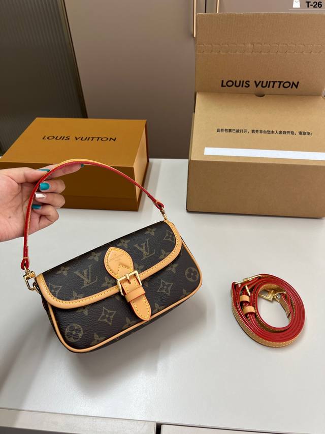 芯片版本 Lv路易威登法棍 迷你小法棍超级可爱 手拎斜挎都可以容量也很棒 T-26尺寸18×12折叠盒飞机盒