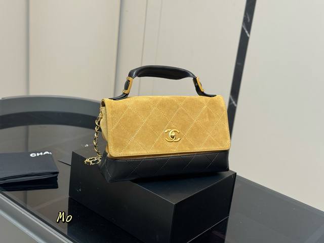 折叠盒 香奈儿黑金口盖公文包