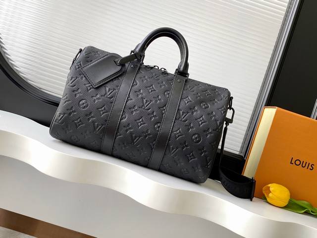 动态163C芯片 顶级原单加强版 M46655 黑花M22765压花 顶级原单本款 Keepall BandoulièRe 35 手袋借 Monogram Ec