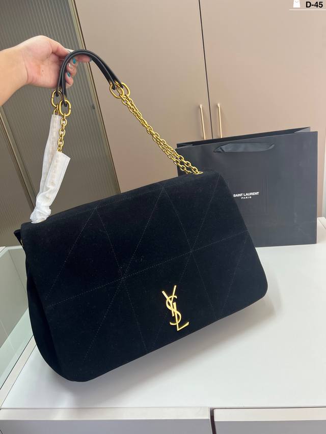 Ysl圣罗兰Jamie托特包 麂皮绒 Saint Laurent 爆款包 Jamie 皮质细腻韧性强 D-45尺寸40×26折叠盒