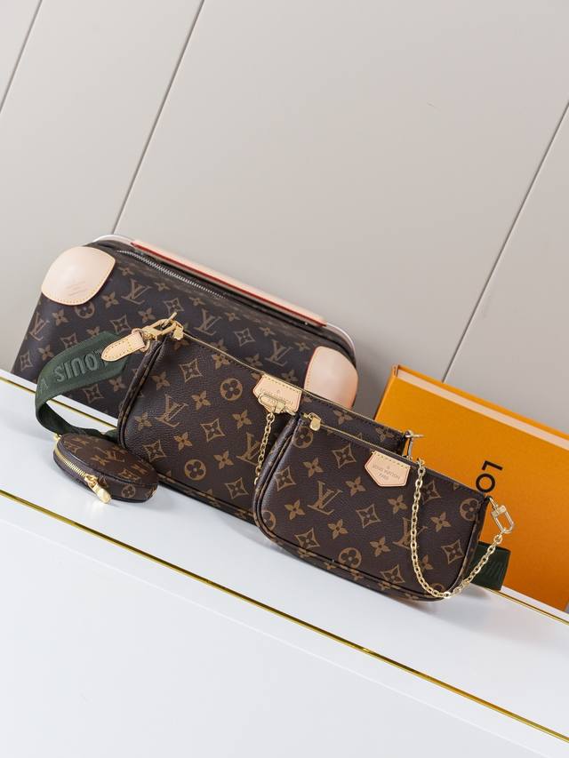 动态163C01芯片 M44813绿 顶级原单 独家背景实拍 本款 Multi Pochette Accessoires 手袋集 Pochette Access