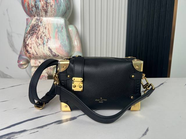 出厂价p 顶级原单 独家实拍 M23817黑色 全皮软盒子系列 Side Trunk 小号手袋 M23915 灰色 25067 蓝色 23817 黑色 Side