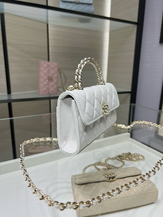 Ohanel 25S 新款 本季最火的小球牛皮Kelly手柄包 Ap4170Y 尺寸:18*10*4.5Cm