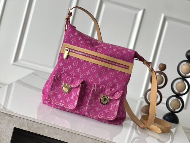 独家实拍 大号中古包紫色 本款M95210 大号牛仔粉色 163芯片出货，两条肩带，一长一短两用 尺寸:30×34×13。