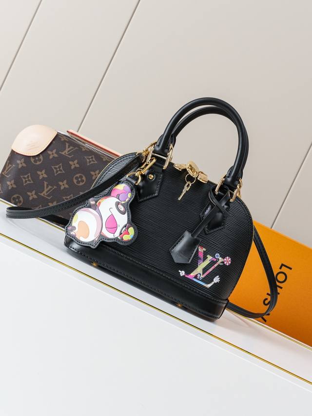 动态163C01芯片 M13670黑色水波纹 顶级原单 独家背景实拍 本款 Alma Bb 手袋Louis Vuitton X Murakami Bjs系列的經