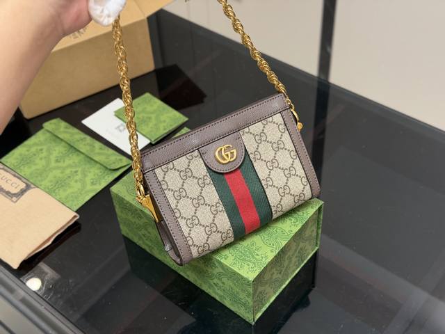 飞机盒折叠盒 跑量款 高版本 高性价比 古奇配置包装 Ggophidia夹子包 尺寸 :18*13Cm