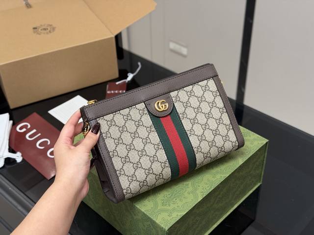 飞机盒折叠盒 跑量款 高版本 高性价比 古奇配置包装 Ggophidia牛仔夹子包 尺寸 26*18Cm