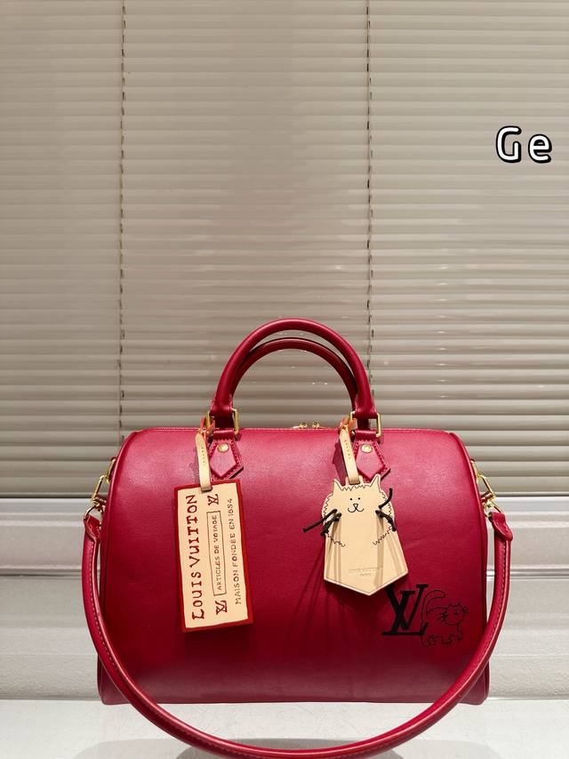 牛皮版本 Lv 路易威登｜Speedy 30Cm枕头包 无论版型 内里和专柜毫无差别 真正原版复刻 内里可拆卸 火遍全球的爆款机场大包 机车女神包 明星同款 贵