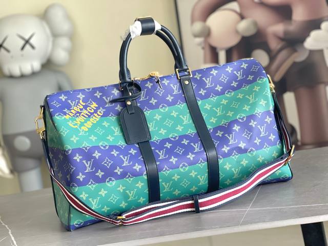 顶级原单 N25900 东京 163C01变码芯片本款 Keepall BandoulièRe 50 旅行袋由日本设计师 Nigo 与 pharrell Wil