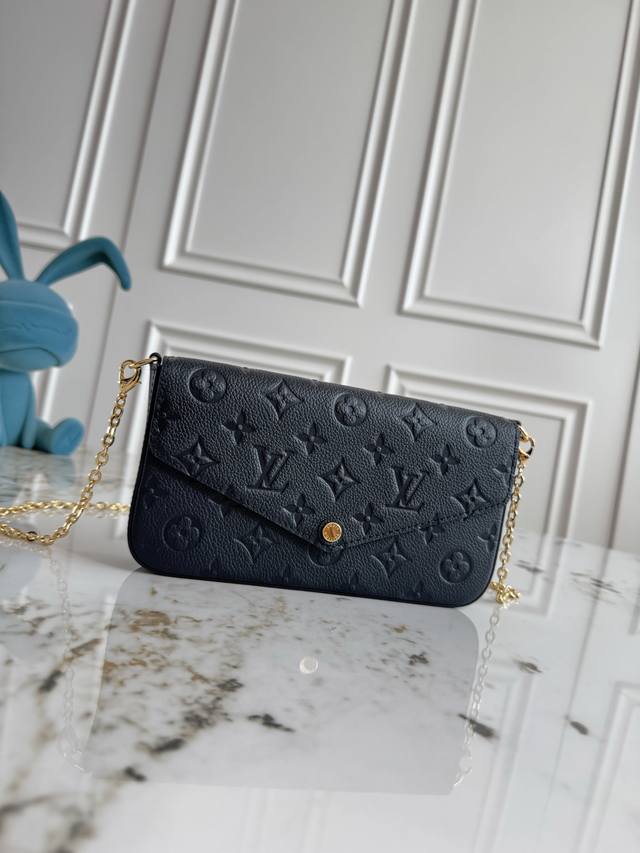 顶级原单 独家实拍 M64064 黑色压花M80482黑印 M69977卡其印M14227灰印M15968新色pochette FéLicie 链条包 由Mon