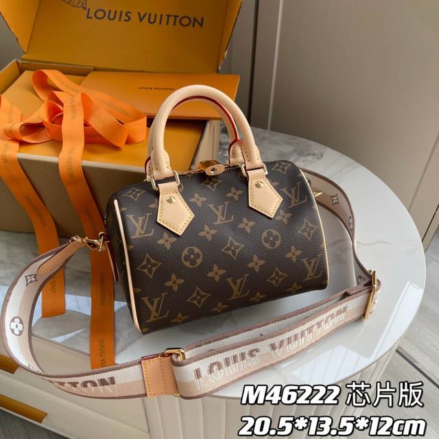 163C01 芯片版 内部价P 原单加强版M46222 质量全面升级 独家实拍背景图、 本款 Speedy BandoulièRe 20 手袋采选 Monogr