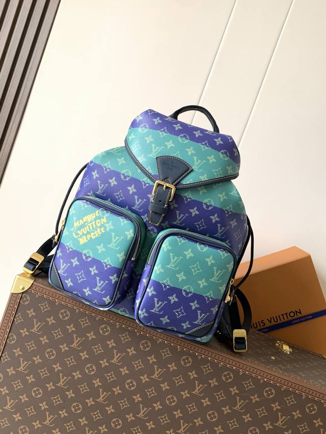 M14015走秀款 顶级原单 变码芯片163C 本款 Montsouris Cargo 双肩包实用且经典，标志性 Monogram 图案，流露出 Monogra